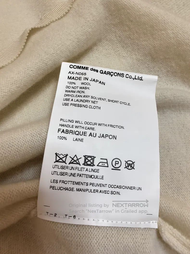 Comme des Garcons Comme Des Garcons White white heart round neck wool cardig Size M / US 6-8 / IT 42-44 - 5 Thumbnail