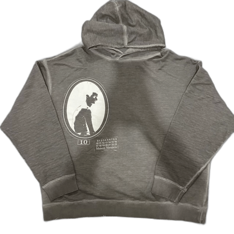 Maison Margiela maison margiela gray graphic hoodie sweatshirt Size US L / EU 52-54 / 3 - 1 Thumbnail
