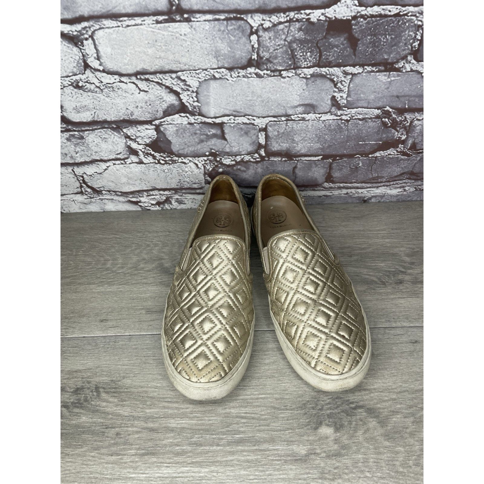 Tory Burch Tory Burch Jesse Quilted Tennis French Gold Leather Shoes Wo Size US 8.5 / IT 38.5 - 2 Thumbnail