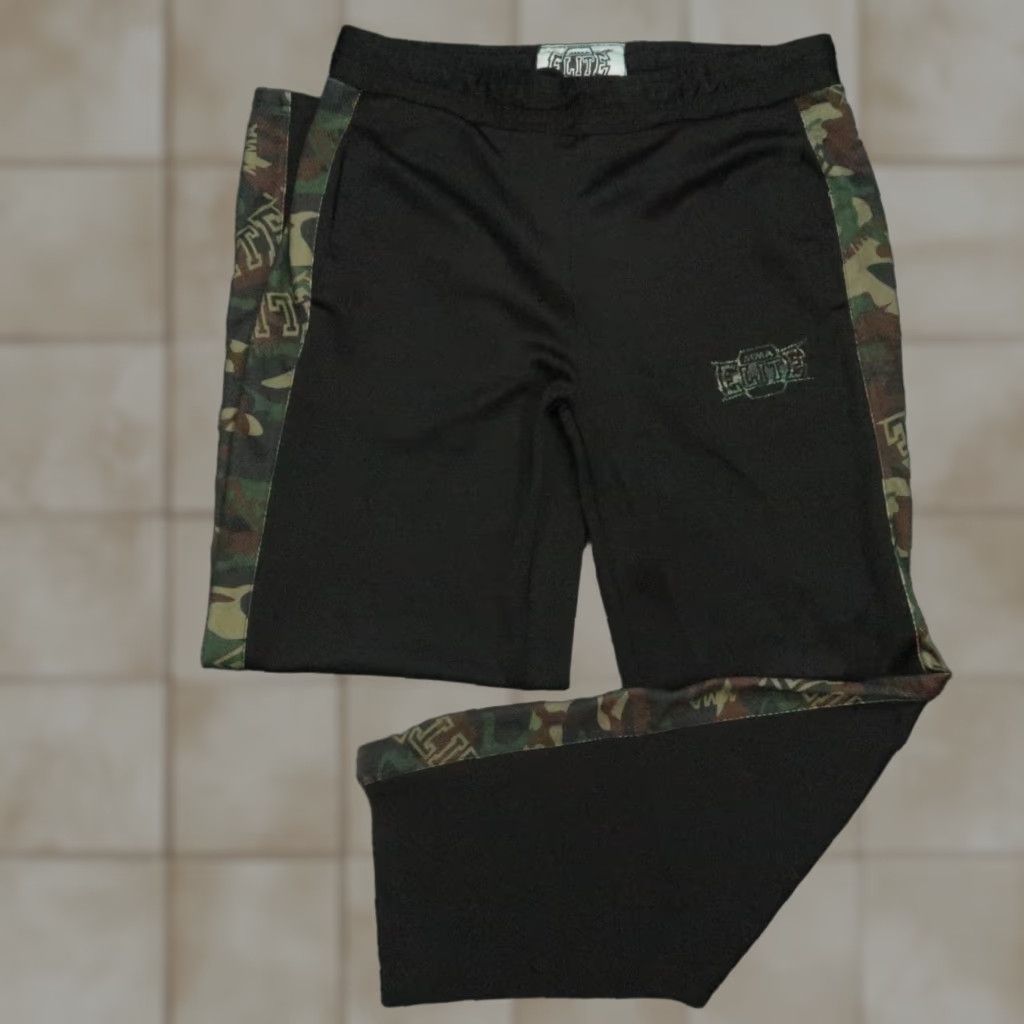 Vintage MMA Elite Pants Men XL Black Camo Sweatpants Active Training Gym Running Cross Weightlifting Size US 36 / EU 52 - 1 Thumbnail