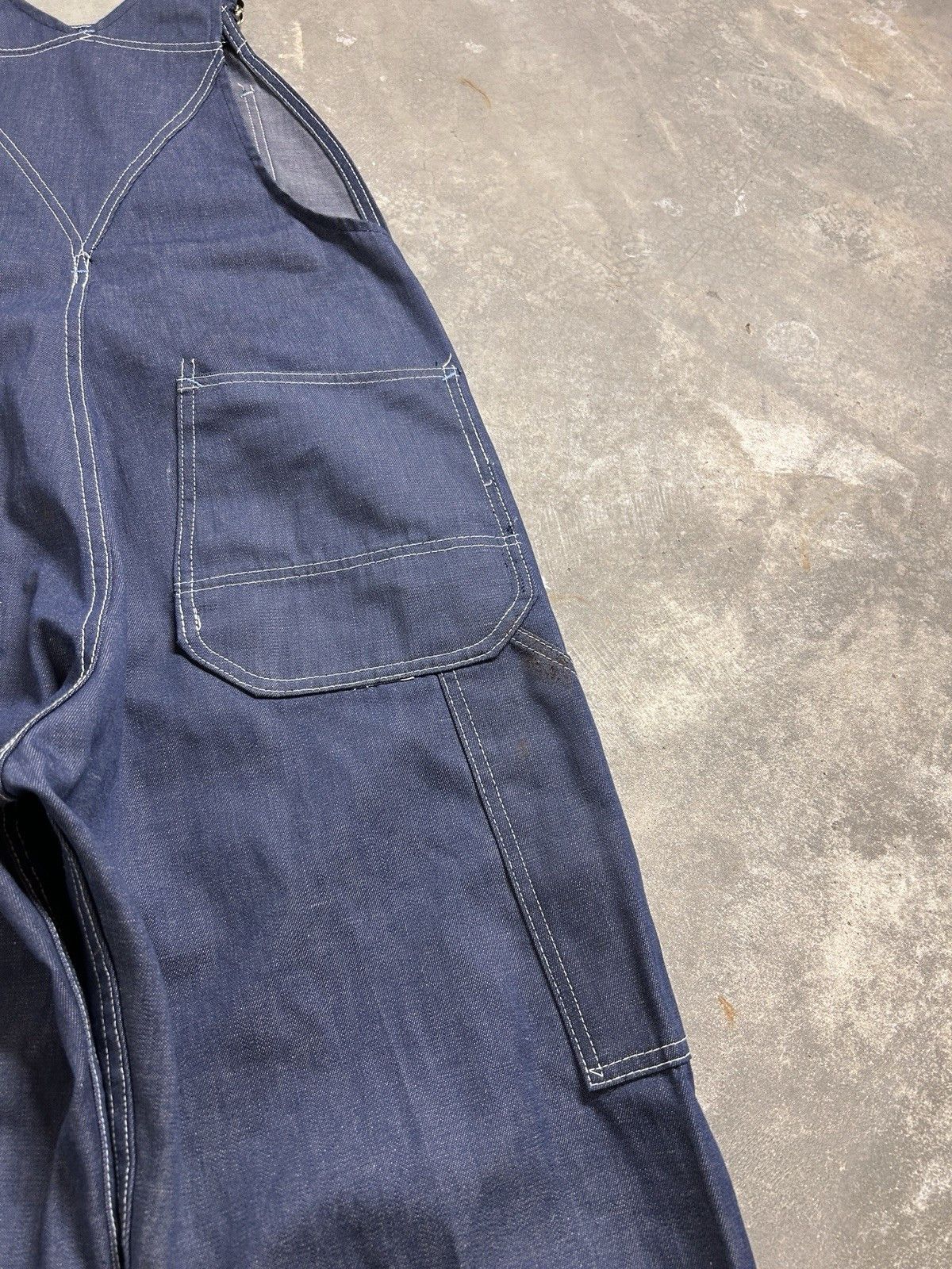 Sears Vintage 70s Sears Union Made Denim Overalls Bibs 32x29 Size US 32 / EU 48 - 5 Thumbnail