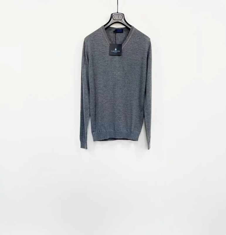 Lanvin Lanvin Gray Wool Men's Long Sleeve Sweater 0089 Size US XS / EU 42 / 0 - 1 Thumbnail
