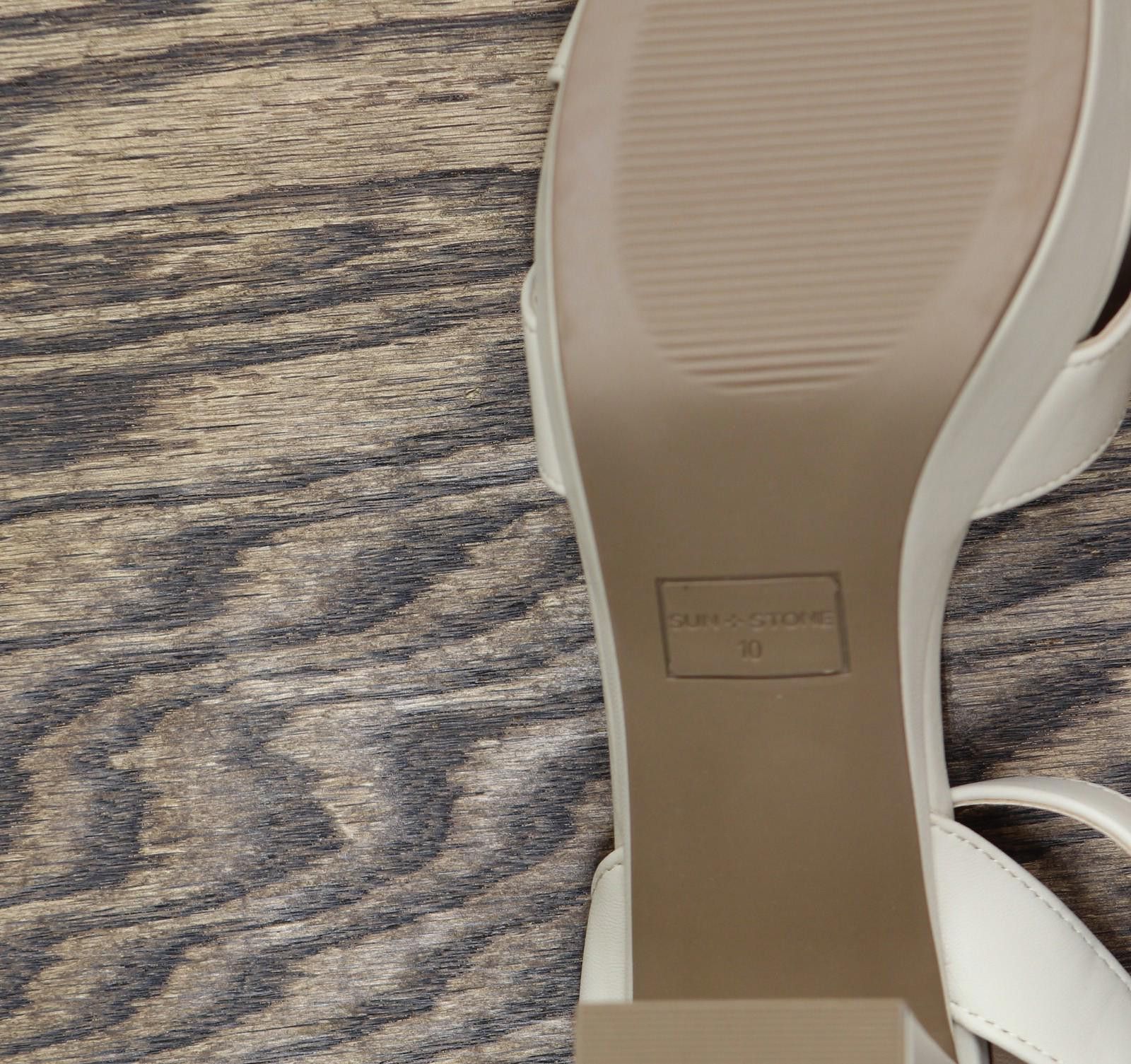 Other New Sun + Stone Dress Heels 10014732100 Bone Off White 10m Size US 10 / IT 40 - 6 Thumbnail
