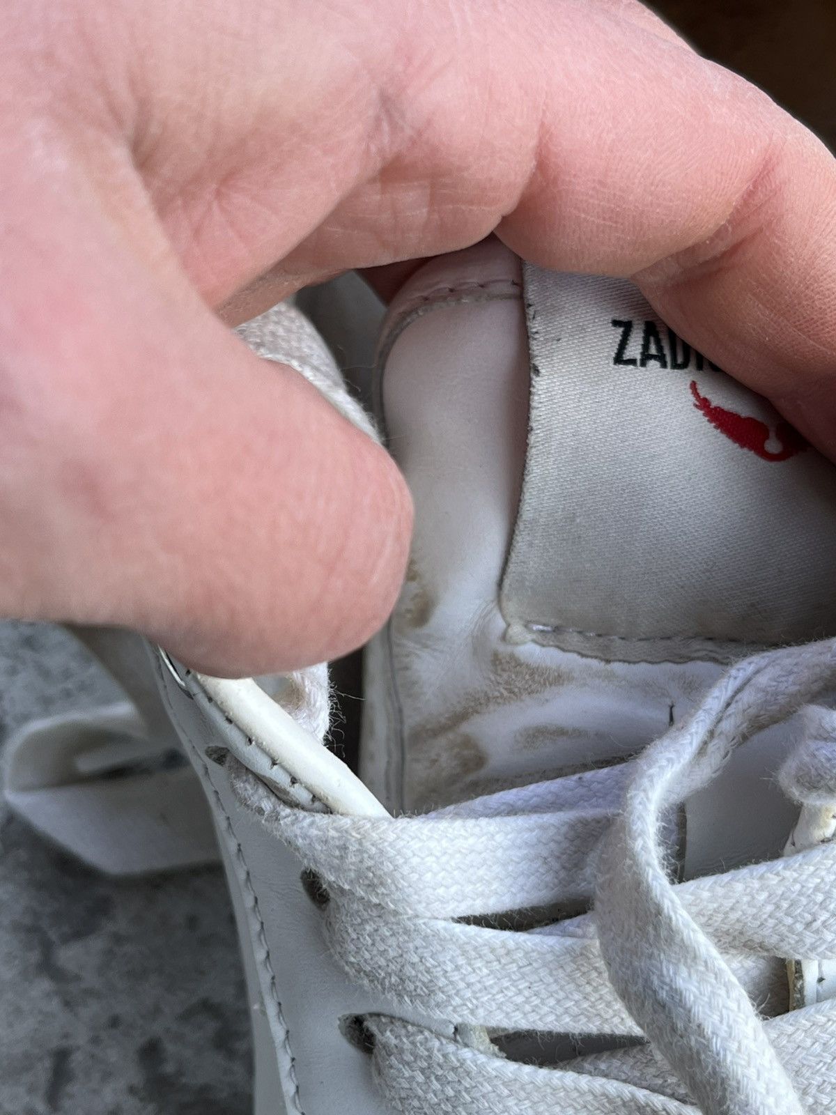 Zadig & Voltaire Zadig & Voltaire Distressed Low Top Sneakers Leather Shoes Size US 8 / IT 38 - 20 Thumbnail