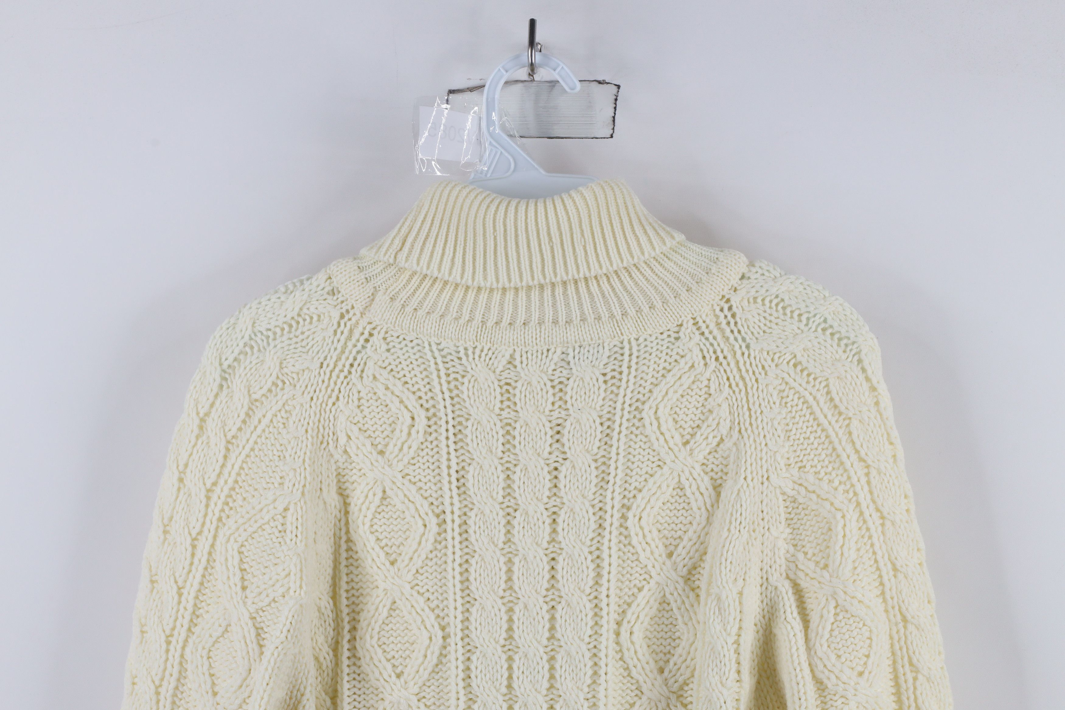 Vintage Vintage 60s 70s Streetwear Knit Fisherman Turtleneck Sweater Size M / US 6-8 / IT 42-44 - 8 Thumbnail