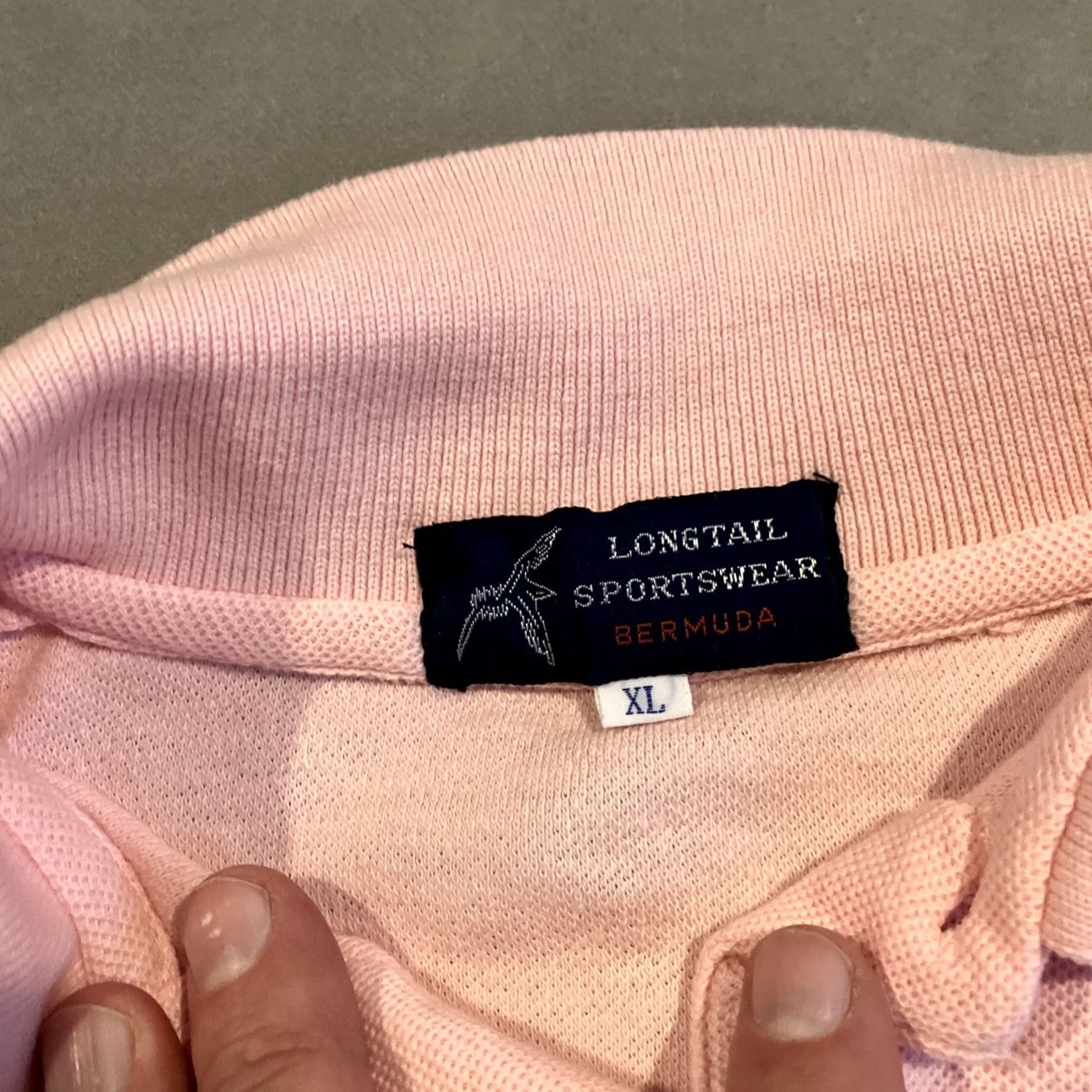 Vintage VINTAGE Longtail Sportswear Polo XL Pink Embroidered BERMUDA Pique Golf Men Size US XL / EU 56 / 4 - 3 Thumbnail