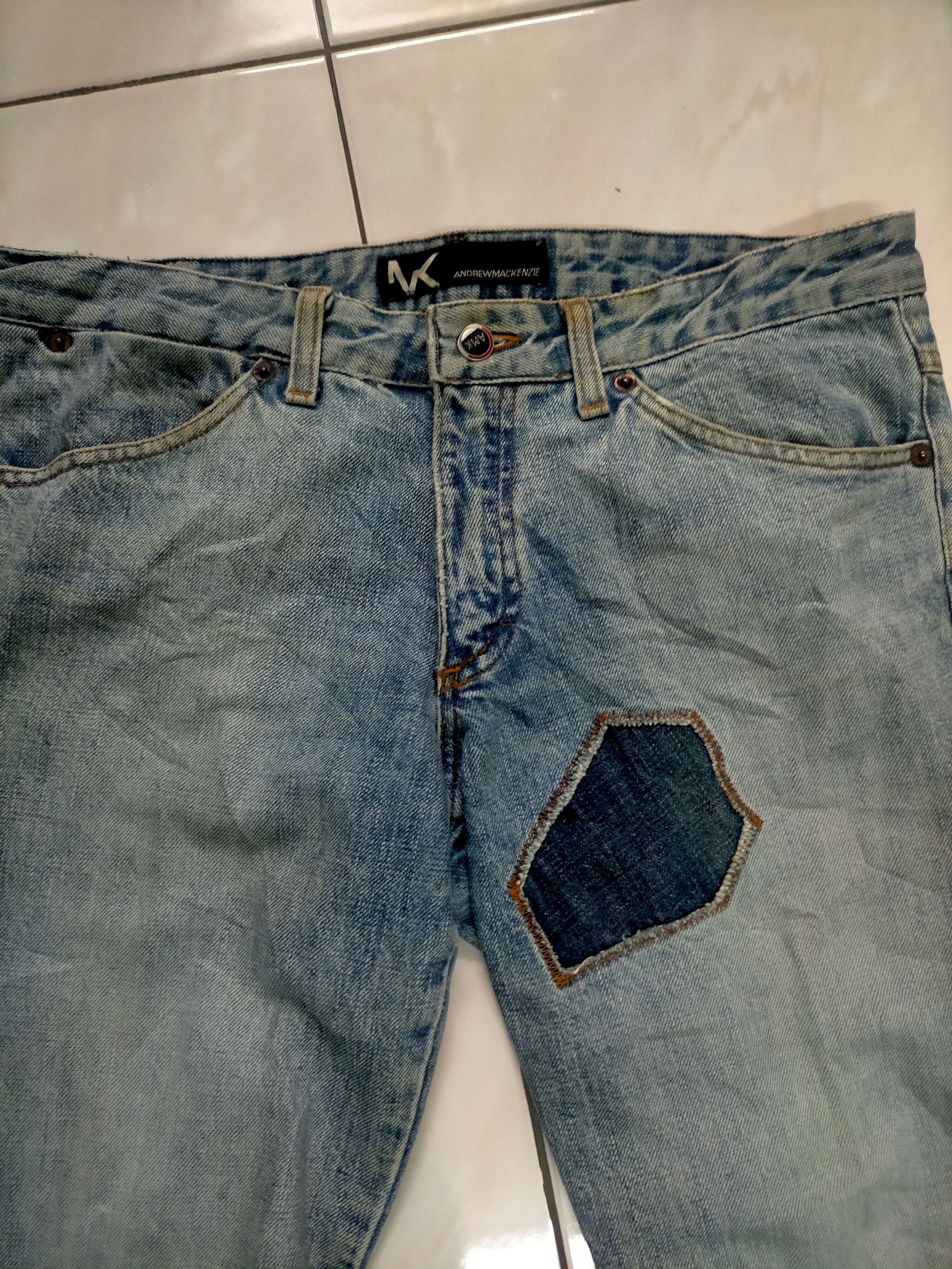 Andrew Mackenzie 🔥 Flare 🔥 AM Rips Distressed Patchwork Dirty Jeans Size US 34 / EU 50 - 8 Thumbnail