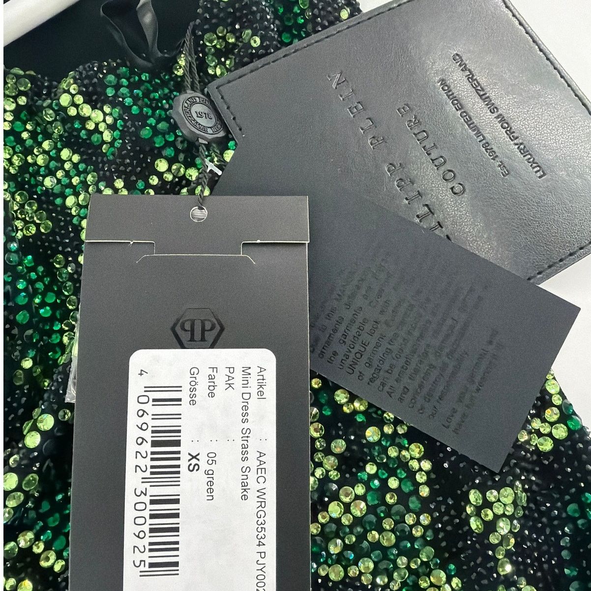 Philipp Plein Philipp Plein Women's Green Strass Snake Mini Dress Size XS Size XS / US 0-2 / IT 36-38 - 6 Thumbnail
