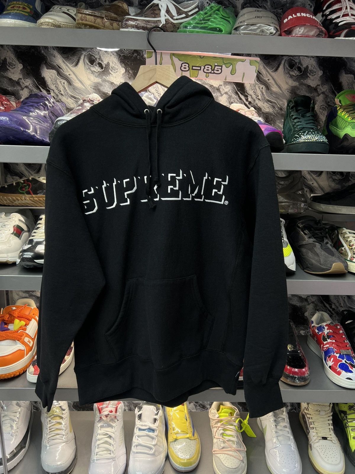Supreme Black Drop Shadow Hoodie