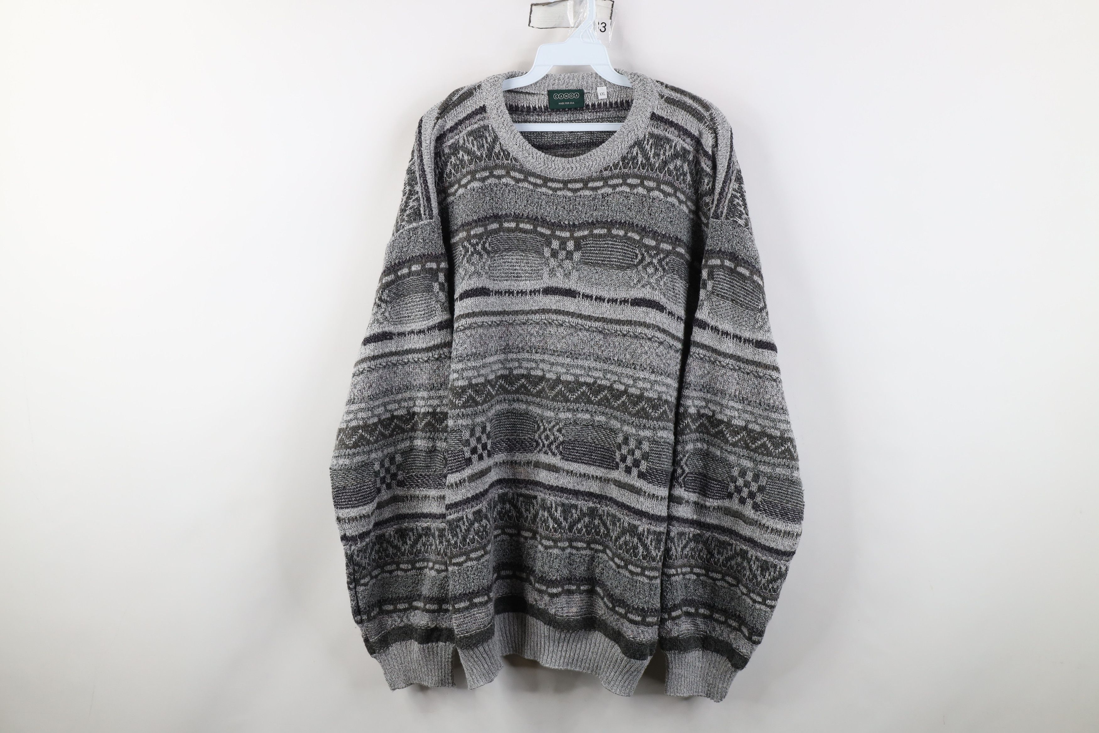 Vintage Vintage 90s Coogi Style Wool Blend Knit Crewneck Sweater Size US XXL / EU 58 / 5 - 1 Thumbnail