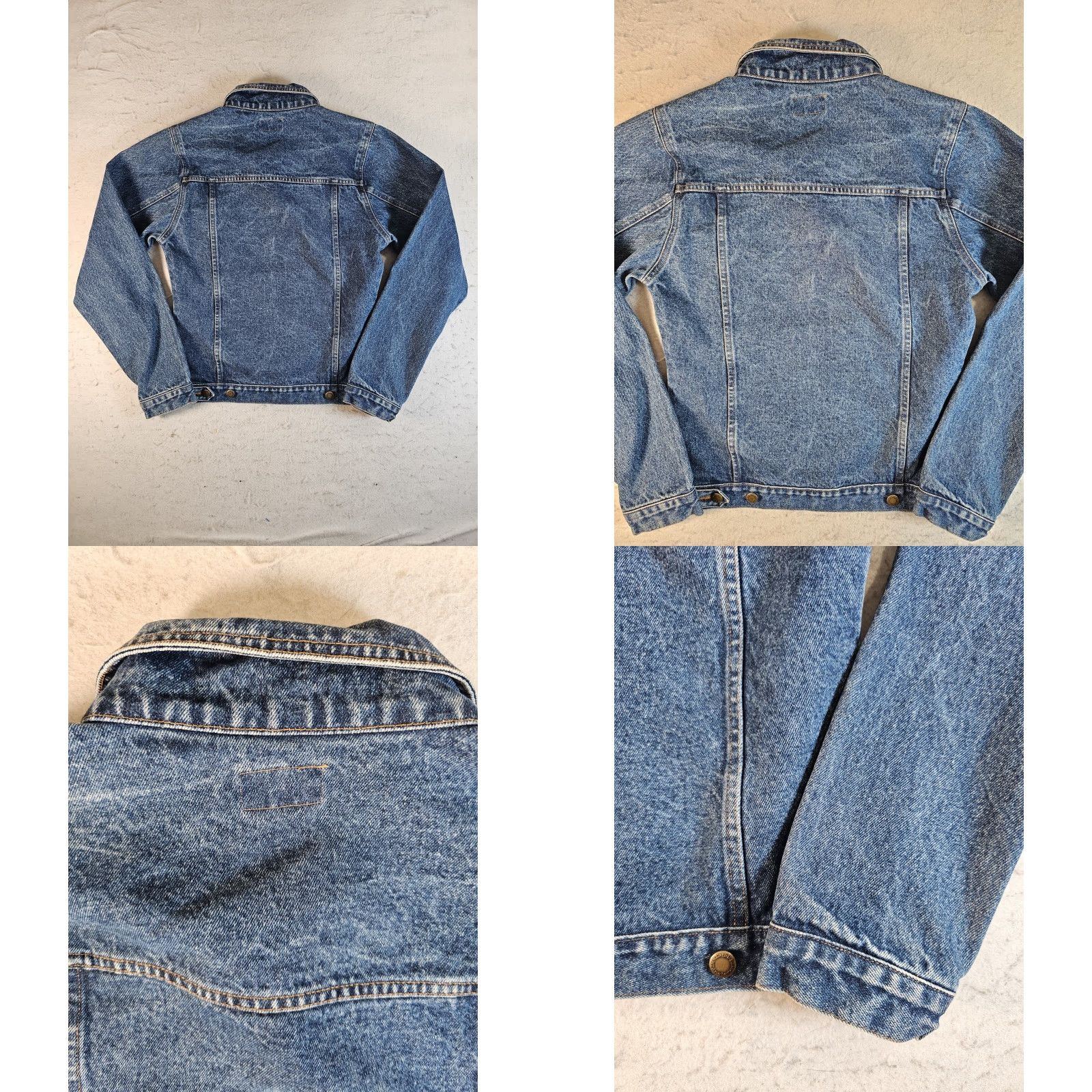 Wrangler VINTAGE Wrangler Denim Jacket Trucker 80s Blue Cotton Sz M Regular Men Jeans Jacket Size US 31 - 8 Thumbnail