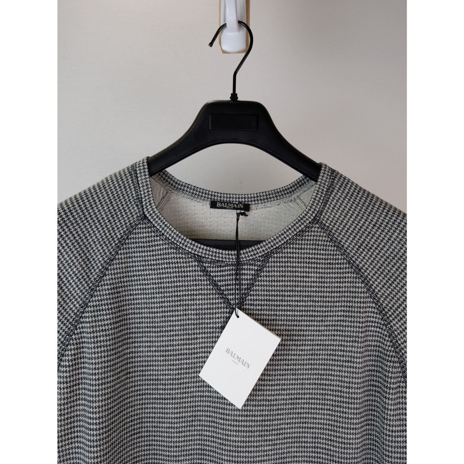 Balmain o1rshd1 Q.3 / Houndstooth Maglia Short Sleeve T-Shirt Grey Size US M / EU 48-50 / 2 - 7 Thumbnail