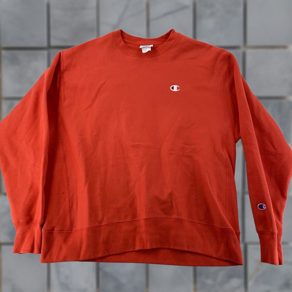 Champion Champion Sweatshirt Mens XL Red Fleece Lined Crewneck Logo Winter Fall Shirt Pullover casual multiple Size US XL / EU 56 / 4 - 1 Thumbnail