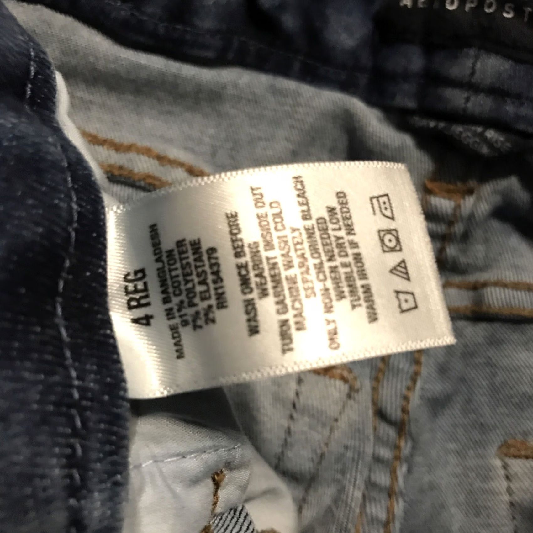 Vintage Aéropostale Womens Jeans Jegging Cotton Blend Regular Rise High Zip Button 26" Waist 28" Inseam Blue Size 4 Size 27" / US 4 / IT 40 - 3 Thumbnail
