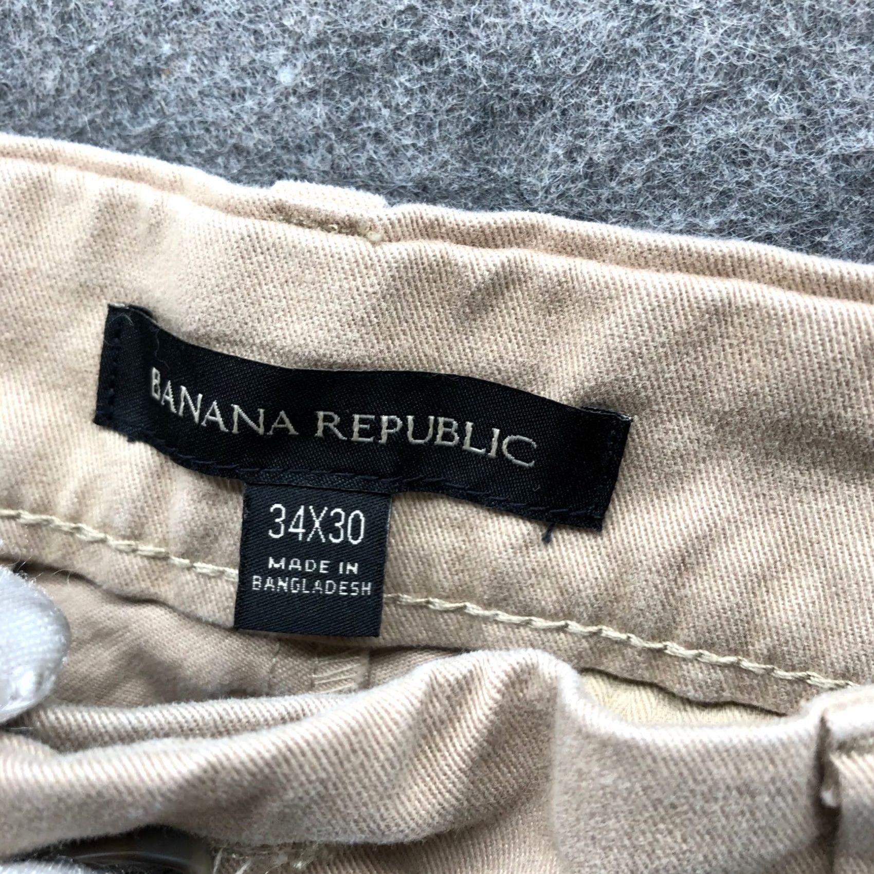Banana Republic Banana Republic Straight Slim Chino Pants Mens 34 Beige Stretch Cotton Blend Slim Pocket Trousers Casual Workwear 34x29-30 Beige Mens Size US 34 / EU 50 - 3 Thumbnail