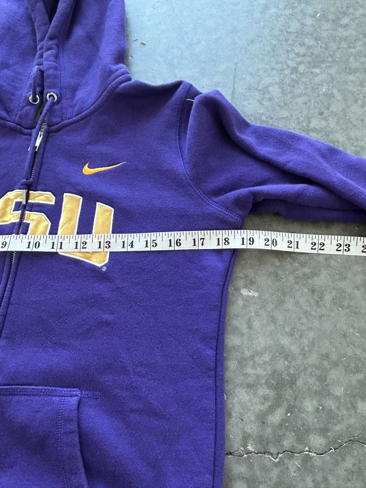 Nike Vintage Y2K Nike LSU Zip Up Hoodie Size M / US 6-8 / IT 42-44 - 7 Thumbnail