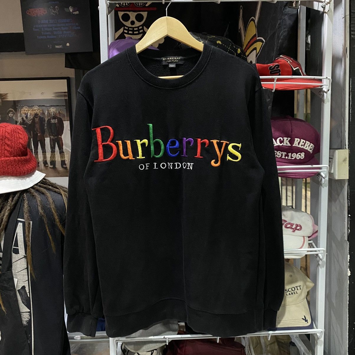 Burberry London England Multicolor Embroidery Big logo