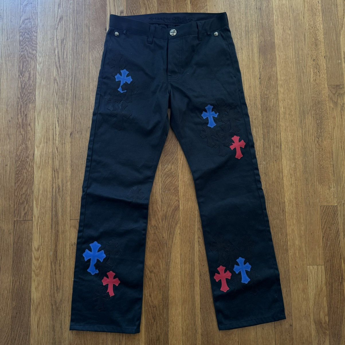Chrome Hearts Chrome Hearts Multicolor Cross Patch Chino Pants Size US 30 / EU 46 - 1 Thumbnail