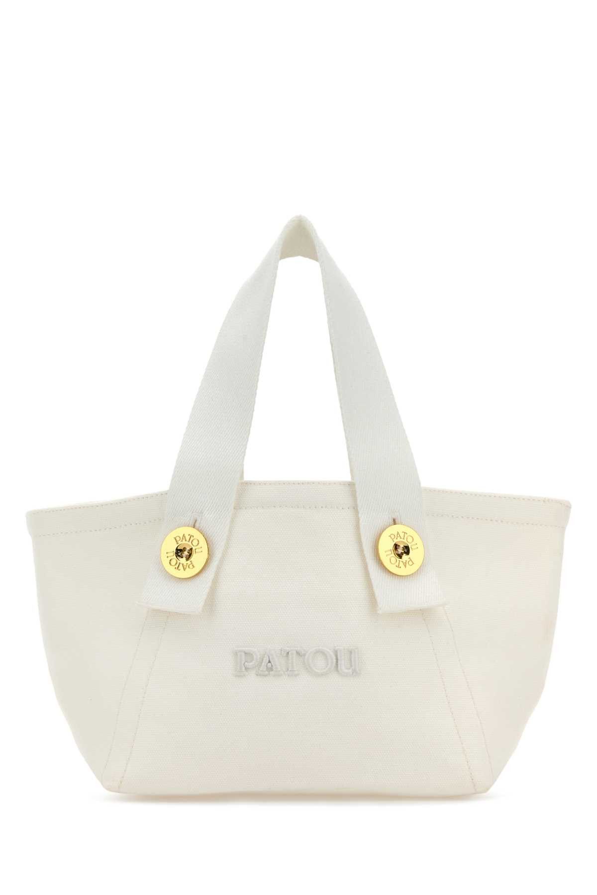 Patou White Canvas Trapeze Handbag Size ONE SIZE - 1 Thumbnail