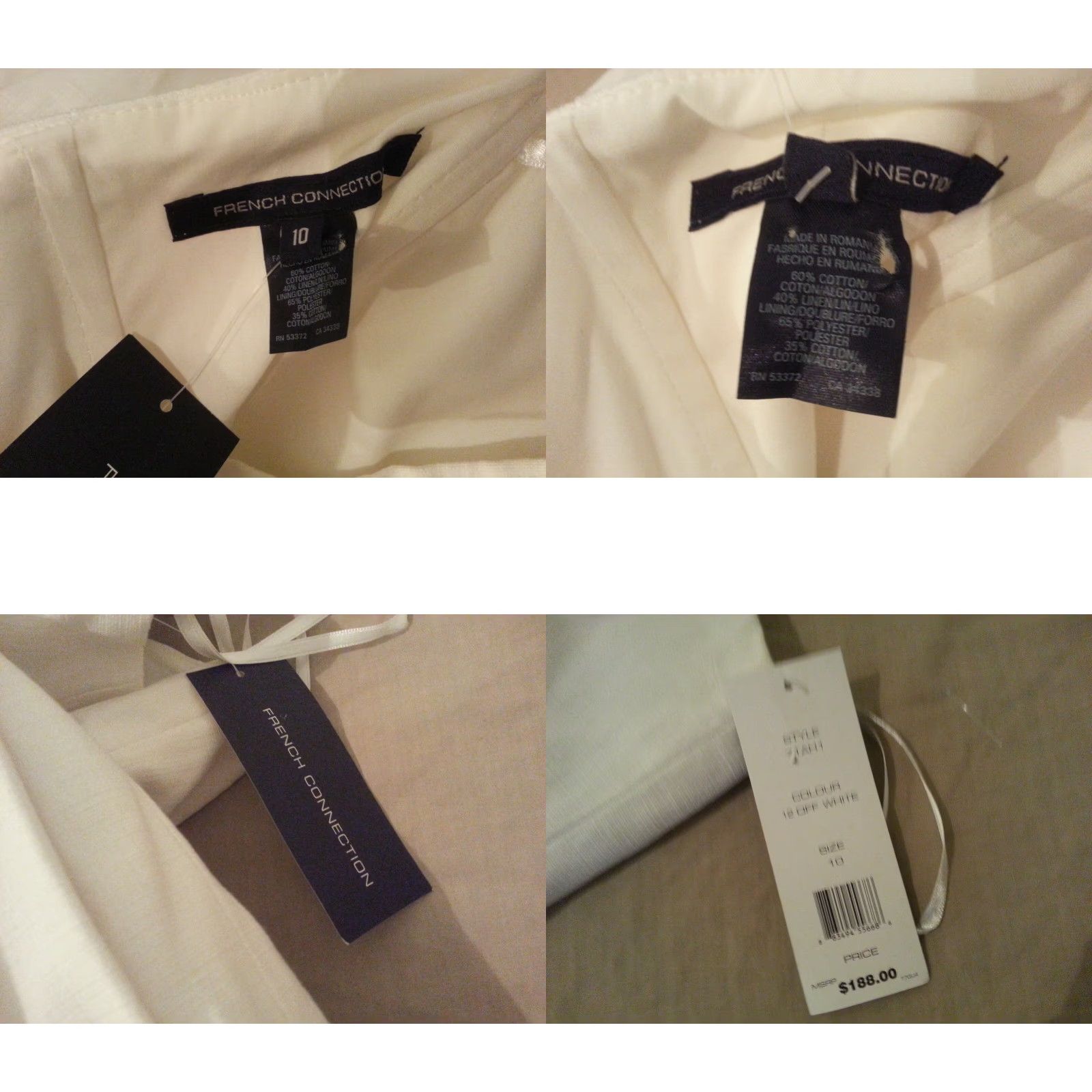 French Connection Womens French Connection Dress 10 Midi Fit & Flare Yellow Cream Womens Size L / US 10 / IT 46 - 8 Thumbnail