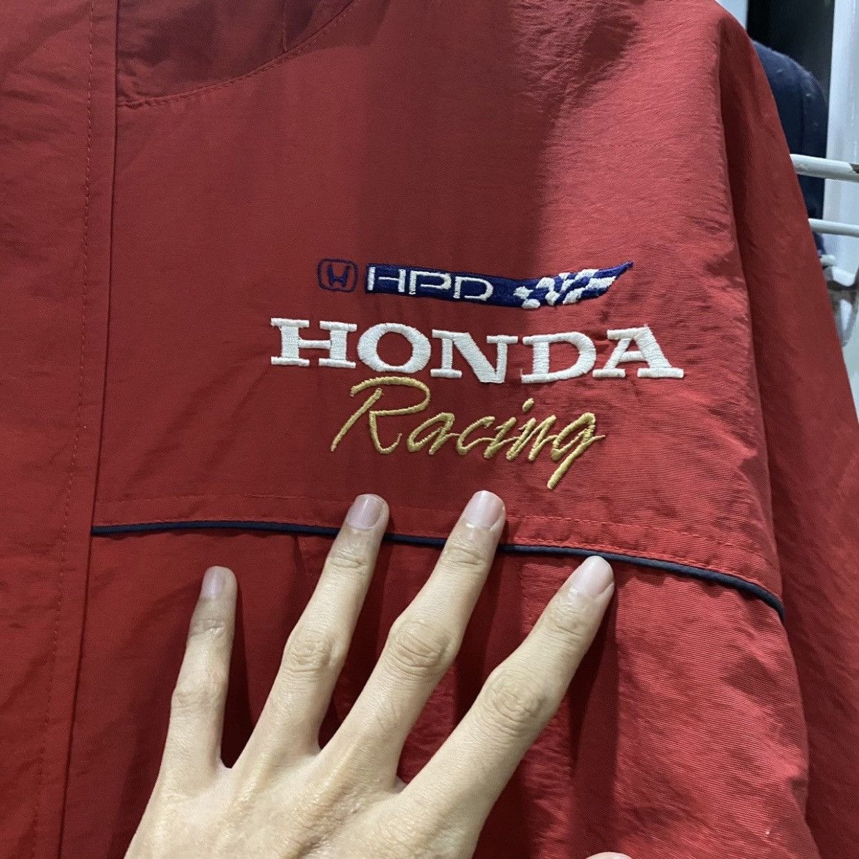 Budweiser Vintage 90s Honda Racing Budweiser 500 Hooded Racing Jacket Size US XL / EU 56 / 4 - 10 Thumbnail