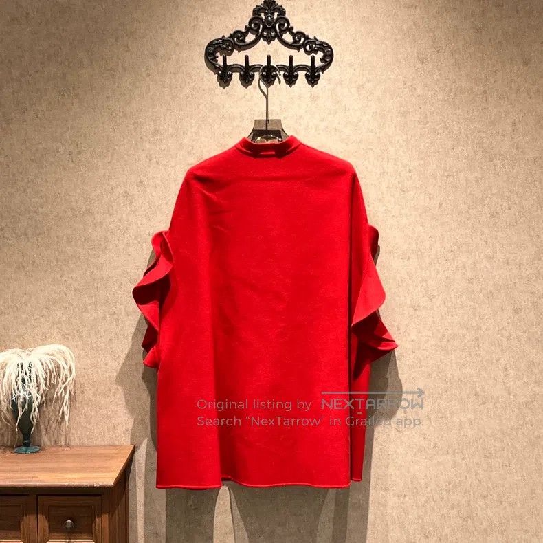 Valentino Valentino Red reversible wool cape coat Size S / US 4 / IT 40 - 2 Thumbnail