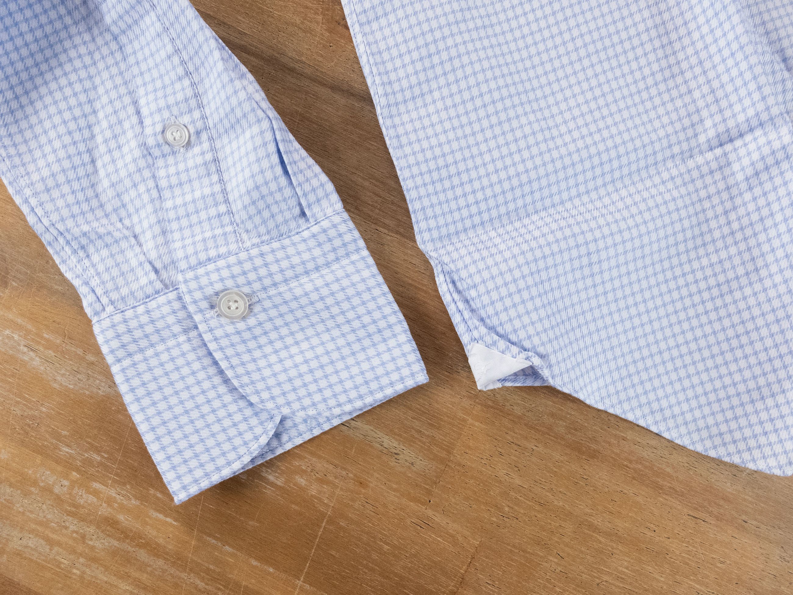 Finamore FINAMORE blue white shepherd check dress shirt Size 40 Size US M / EU 48-50 / 2 - 3 Thumbnail