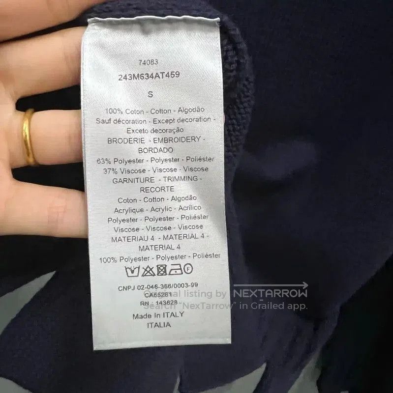 Dior Dior Men's Navy Wool Long Sleeve Sweater . Size US S / EU 44-46 / 1 - 4 Thumbnail
