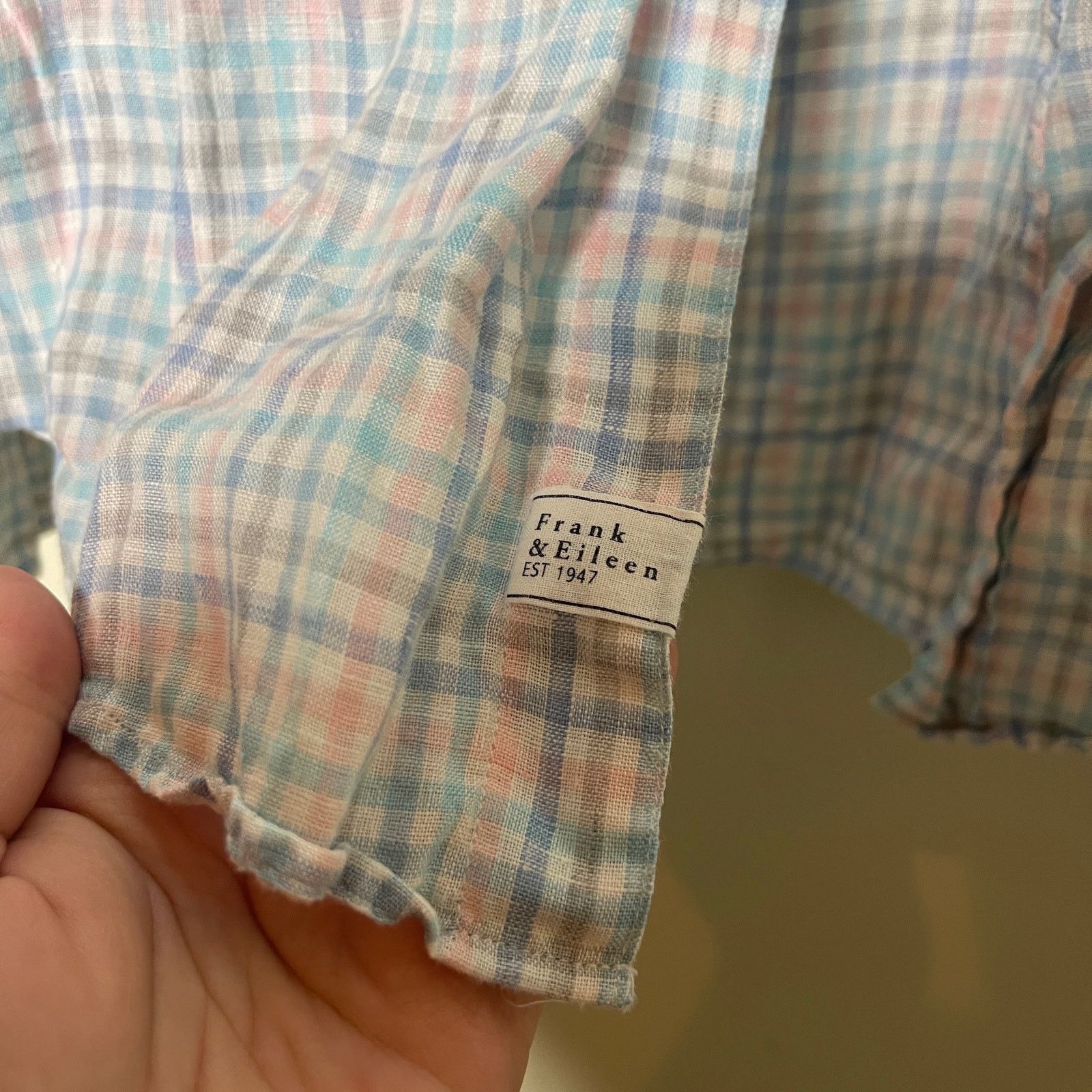Frank & Eileen Frank & Eileen Barry blue pink plaid Italian linen shirt L Size L / US 10 / IT 46 - 3 Thumbnail