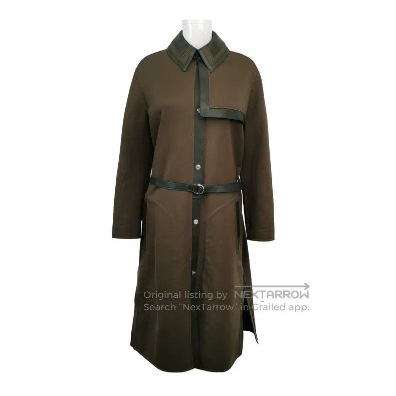 Hermes Hermes Wool and cashmere blend color-block lapel coat Size XXS / US 00 / IT 34 - 1 Thumbnail