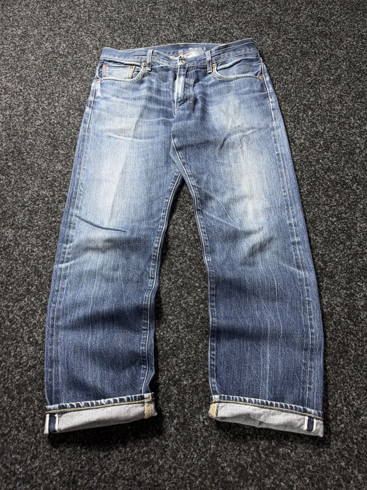 Uniqlo Vintage 00s Uniqlo Selvedge Straight Denim Jeans Japanese Size US 34 / EU 50 - 1 Thumbnail