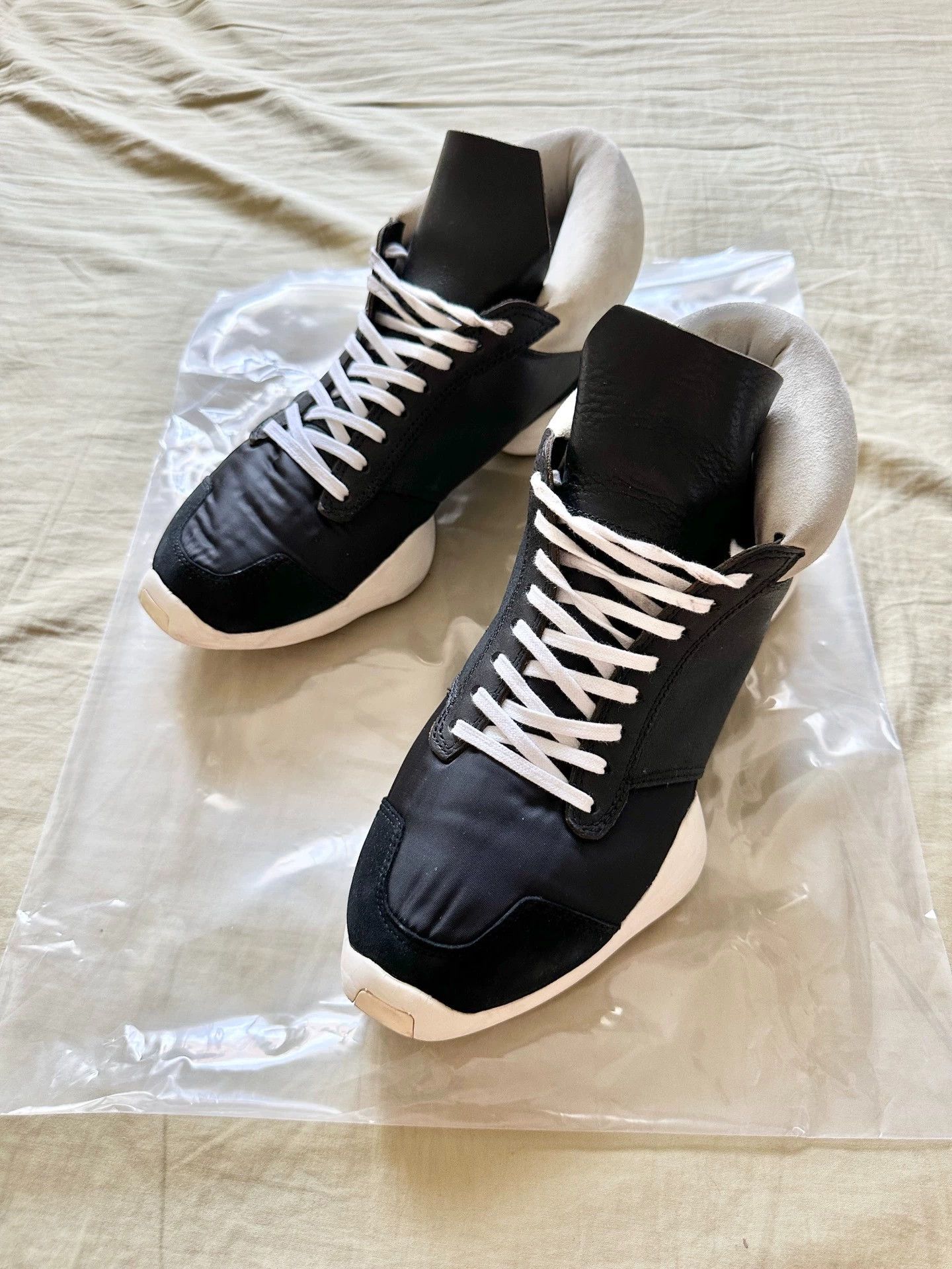 Rick Owens Rick Owens x Adidas RO Runner OG Black White Tank Sneaker Size US 9.5 / EU 42-43 - 2 Thumbnail