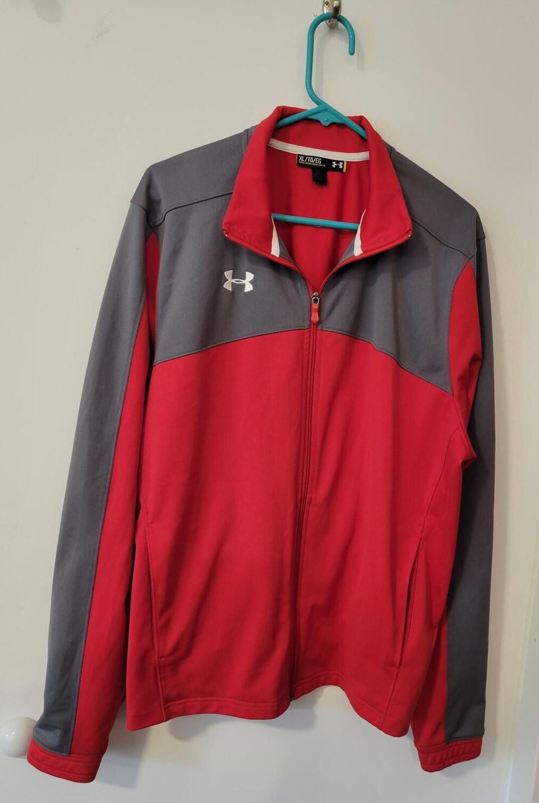Under Armour Under Armour Men's Loose Fit Red and Gray Full Zip Jacket XL Size US XL / EU 56 / 4 - 1 Thumbnail