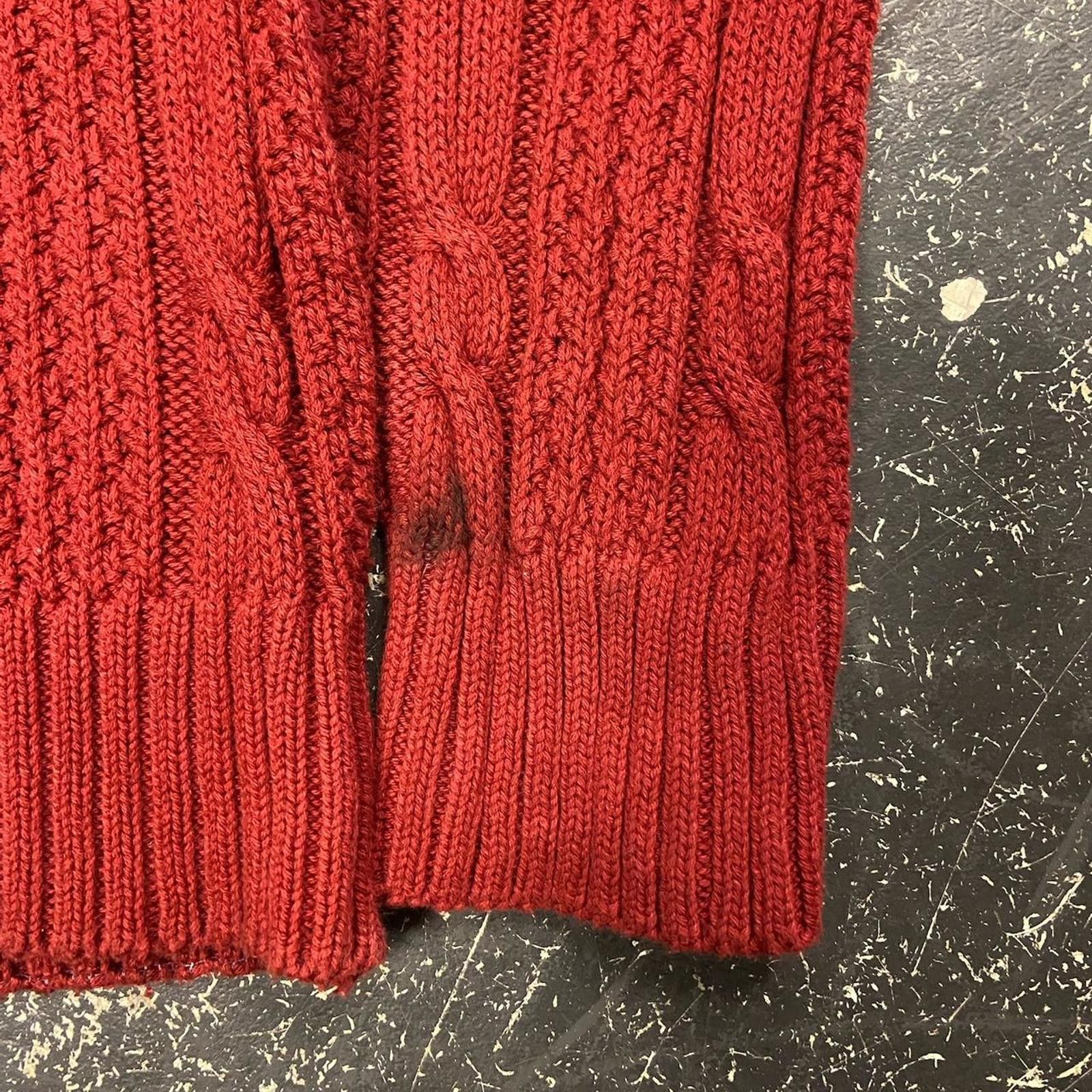 Vintage Vintage R&R Red Cable Knit Size US L / EU 52-54 / 3 - 4 Thumbnail