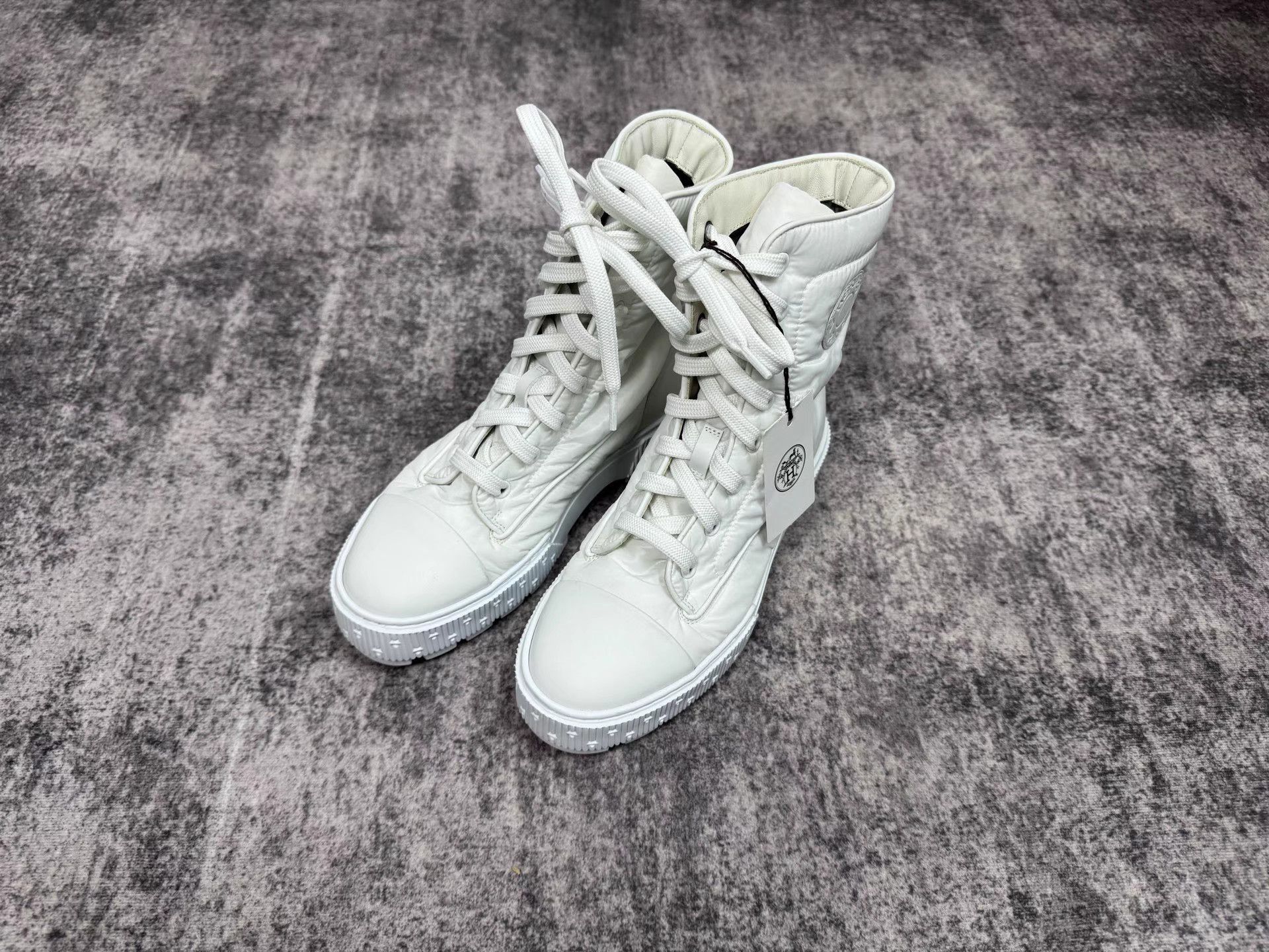 Hermes HERMÈS White High-top Snow Boots K1 Size US 5.5 / IT 35.5 - 2 Thumbnail