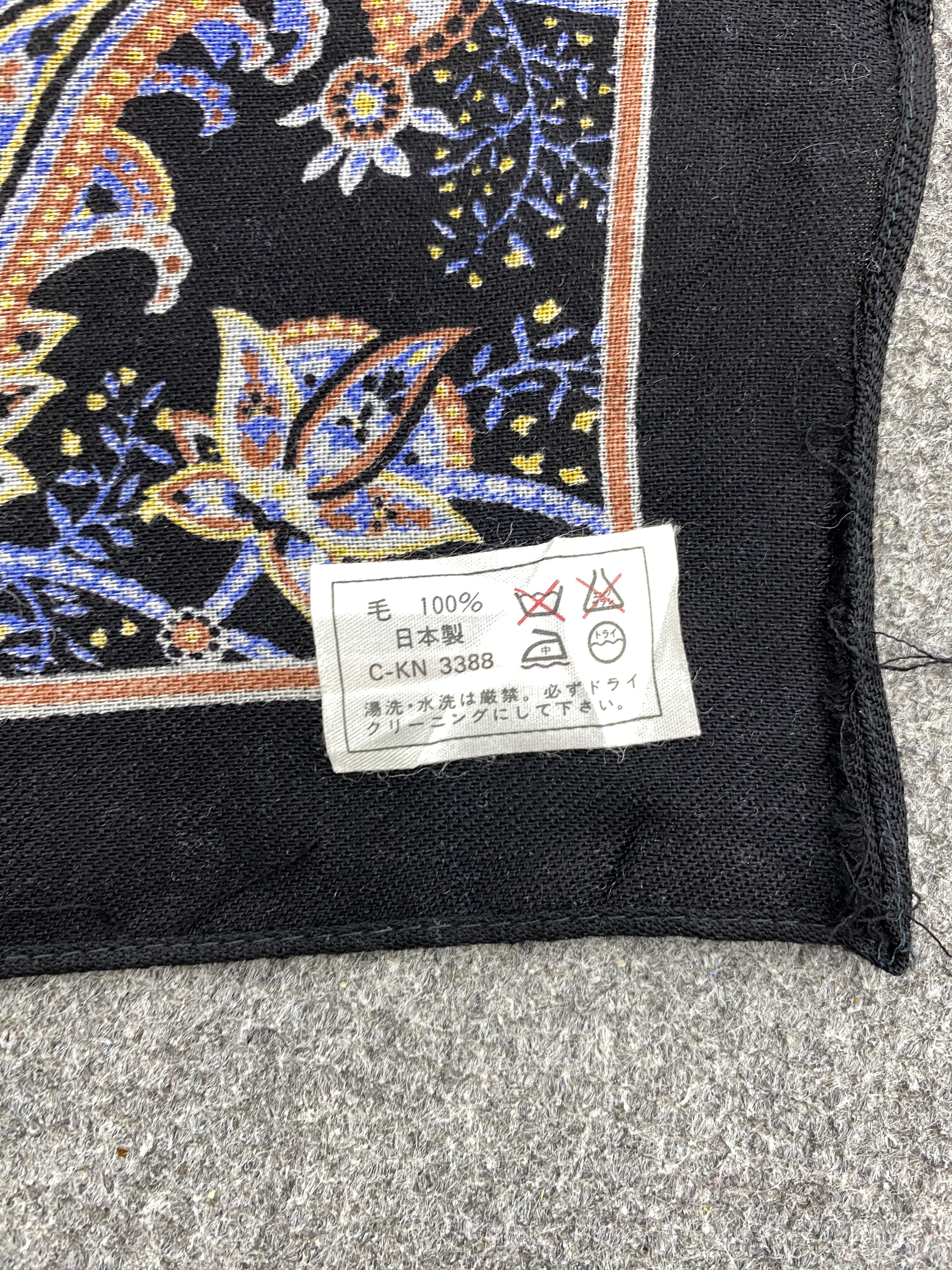 Vintage Paisley Wool Scarf Shawl Babushka head Scarf SN0045 Size ONE SIZE - 5 Thumbnail