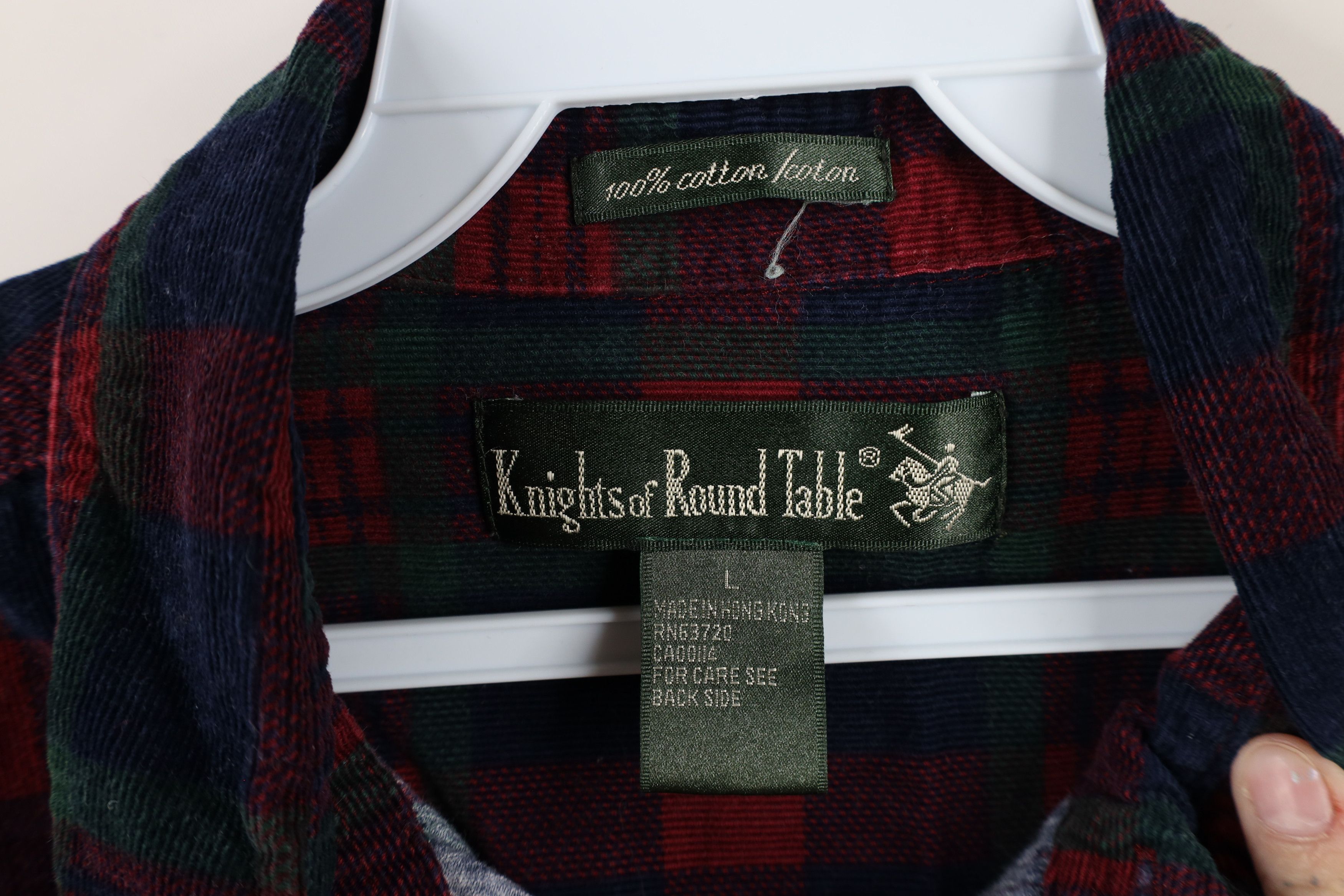 Vintage Vintage 90s Streetwear Corduroy Collared Button Down Shirt Size US L / EU 52-54 / 3 - 8 Thumbnail