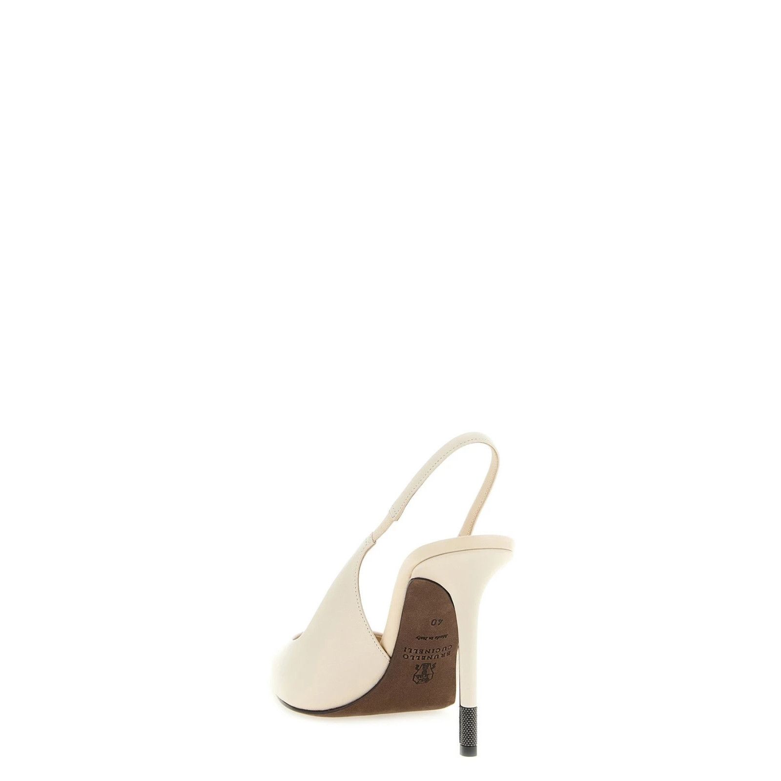 Brunello Cucinelli BRUNELLO CUCINELLI $1750 White Slingback Pumps New & Authent Size US 9 / IT 39 - 3 Thumbnail