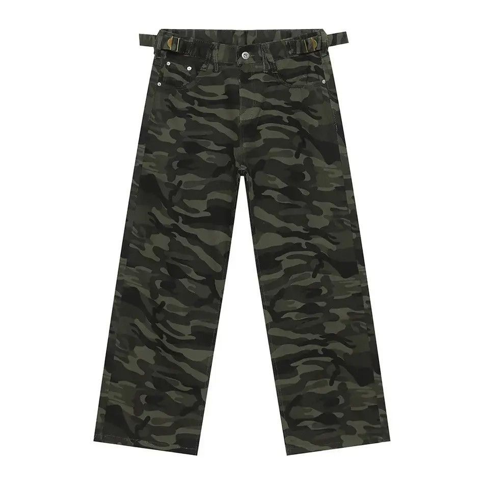 Japanese Brand Retro camouflage straight leg wide leg jeans Size US 32 / EU 48 - 5 Thumbnail