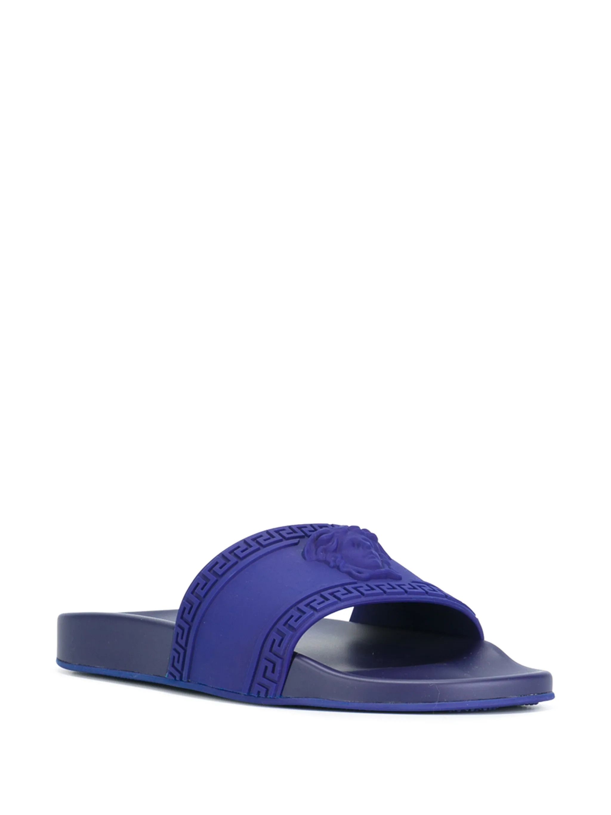 Versace Medusa Rubber Logo Slide Pool Sandal Flip Flop Flat 44 11 Size US 11 / EU 44 - 3 Thumbnail