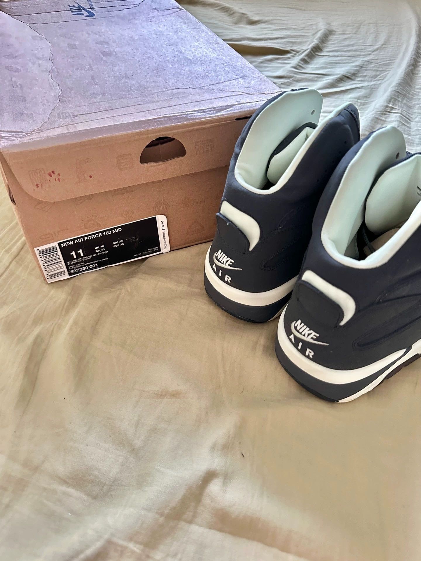 Nike NIKE AIR FORCE 180 MID Space Gray Glow in the Dark Limited Size US 11 / EU 44 - 8 Thumbnail