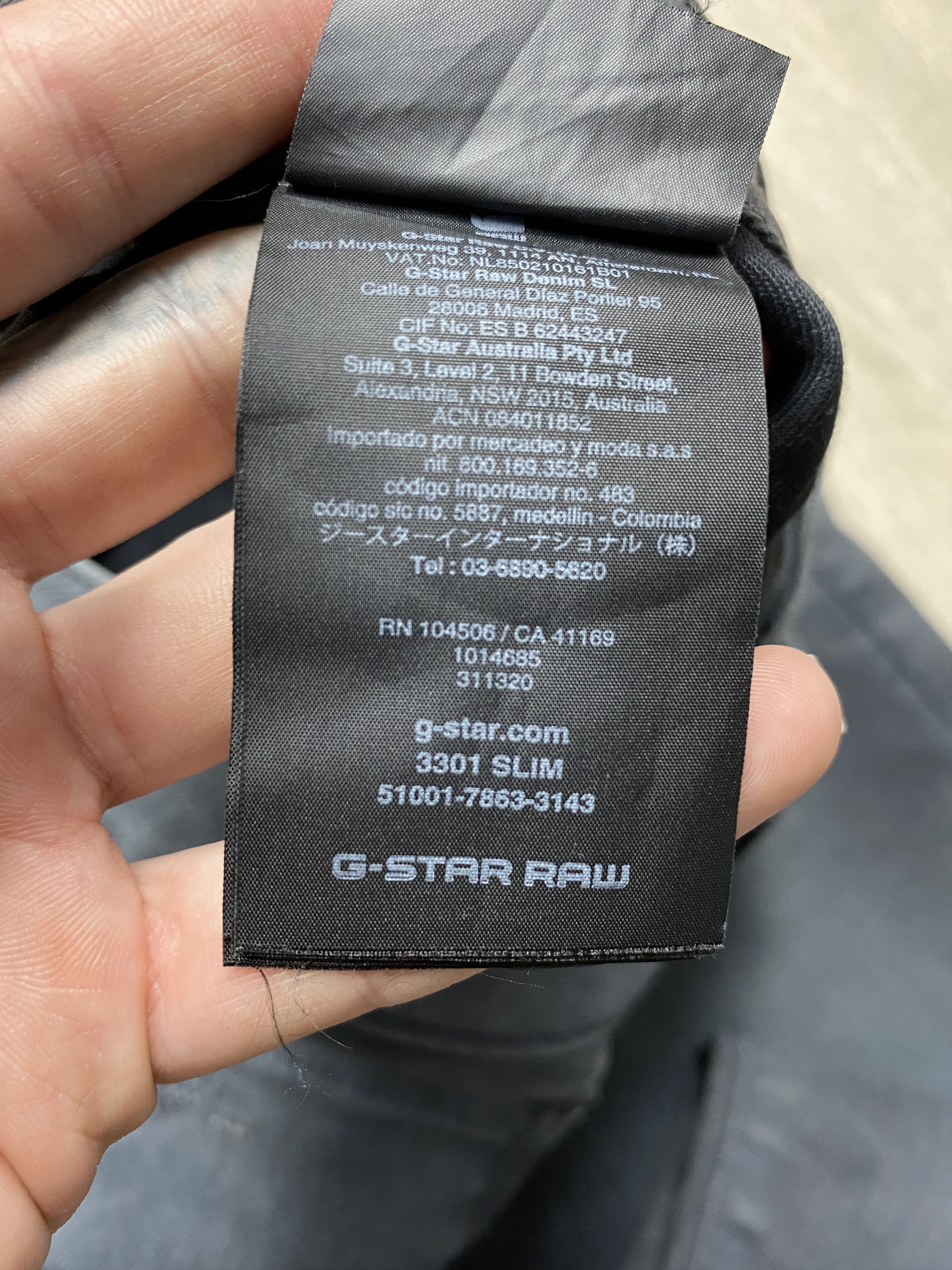 G-Star G Star Raw 3301 Slim Vintage Mens Denim Pants Jeans Size US 32 / EU 48 - 8 Thumbnail