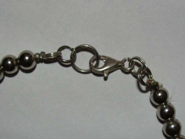 Designer Silver Beaded Necklace & Large Faceted Leopardskin Jasper Size ONE SIZE - 5 Thumbnail