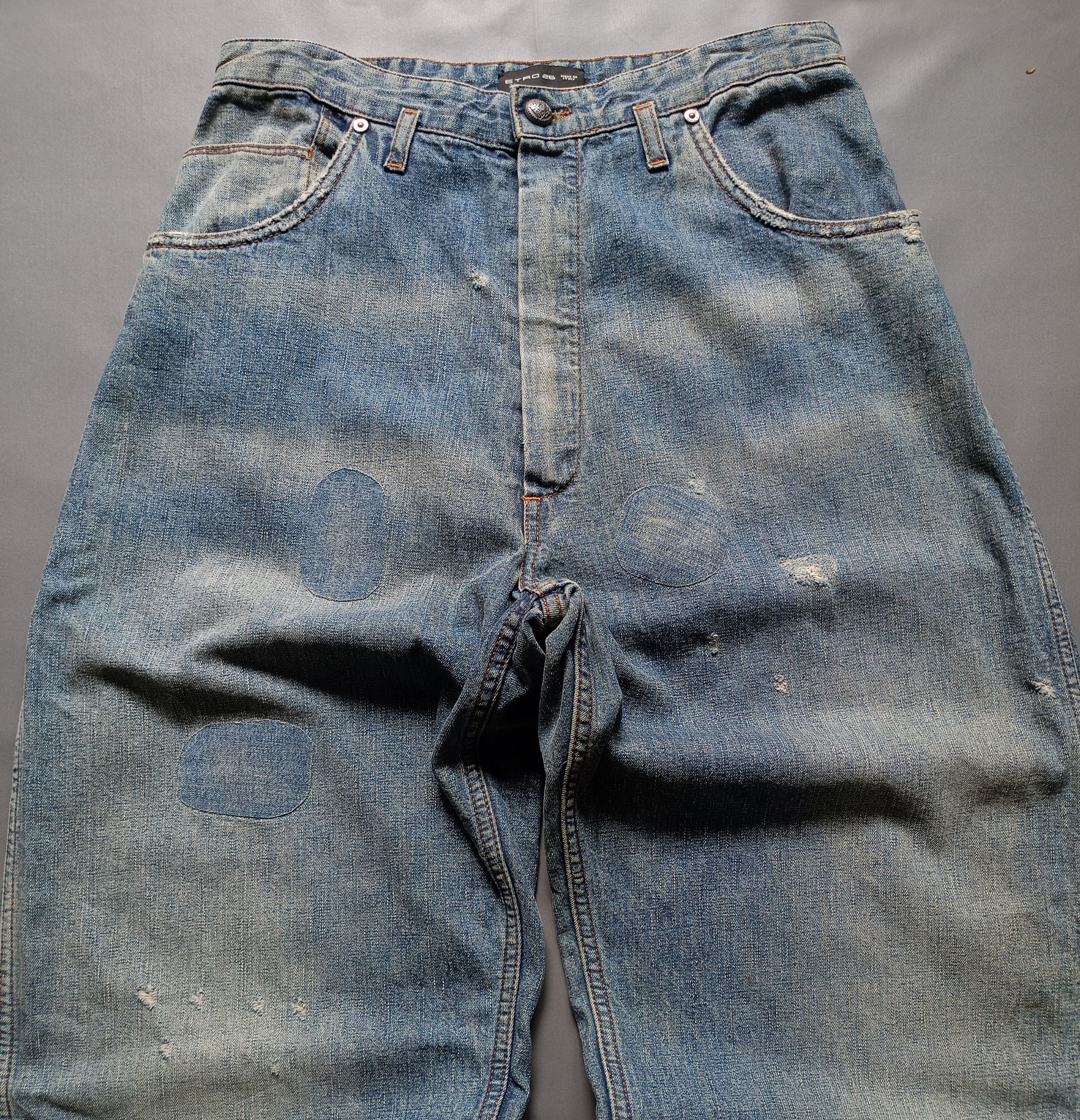Etro Etro Distressed Baggy Denim Pants Size 28" / US 6 / IT 42 - 5 Thumbnail