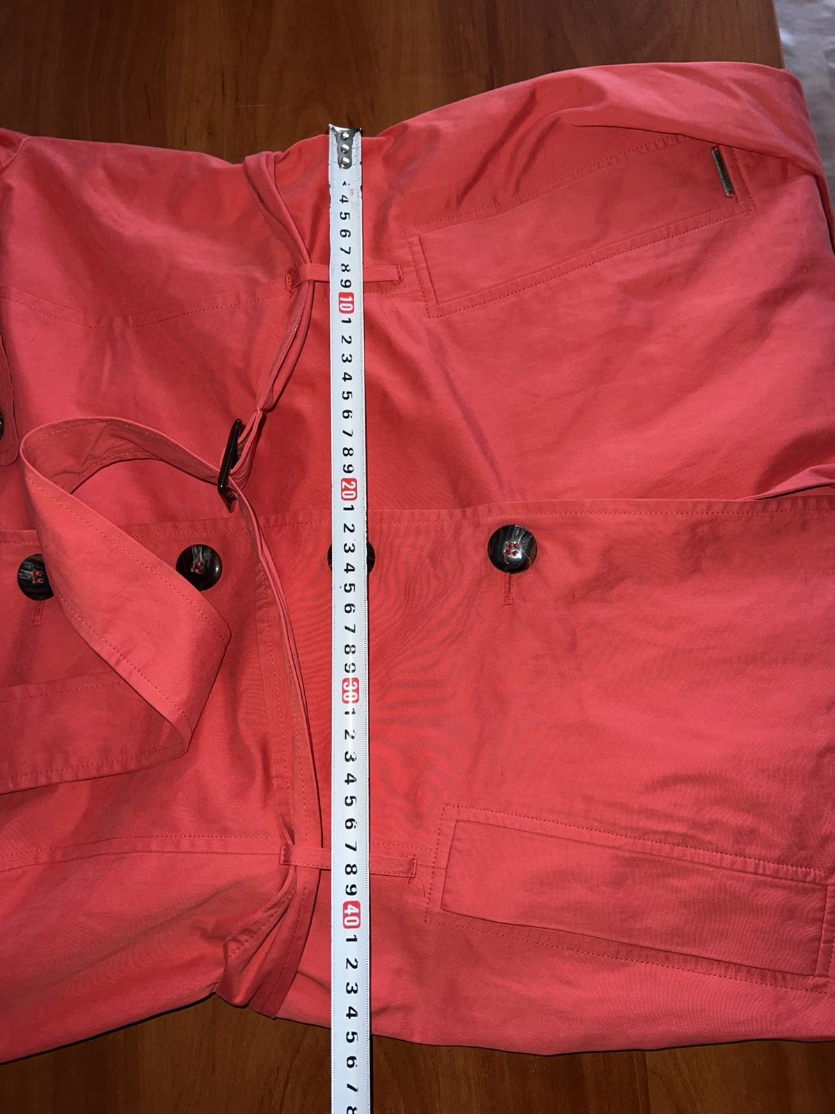 Saint James SAINT JAMES VINTAGE WOMEN PINK/ORANGE SOLID TRENCH COAT SZ 8 Size M / US 6-8 / IT 42-44 - 16 Thumbnail