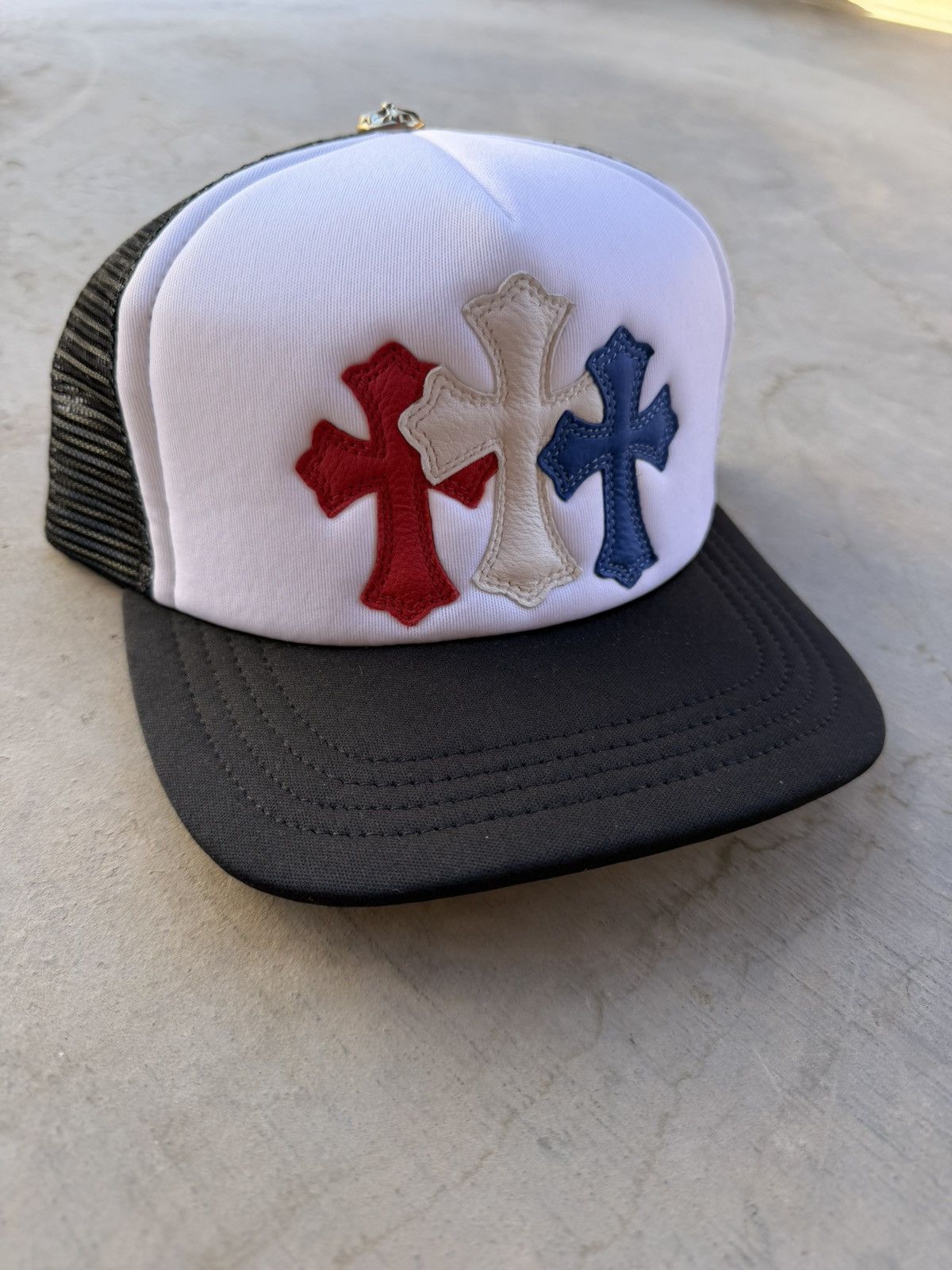 Chrome Hearts Chrome Hearts Black USA Triple Cross Patch Trucker Hat New Size ONE SIZE - 1 Thumbnail