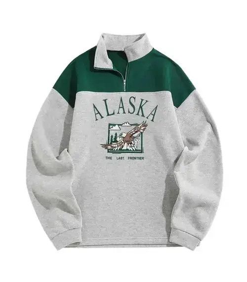 Designer × Japanese Brand Men's fleece sweatshirt with "Alaska" print Size US L / EU 52-54 / 3 - 3 Thumbnail