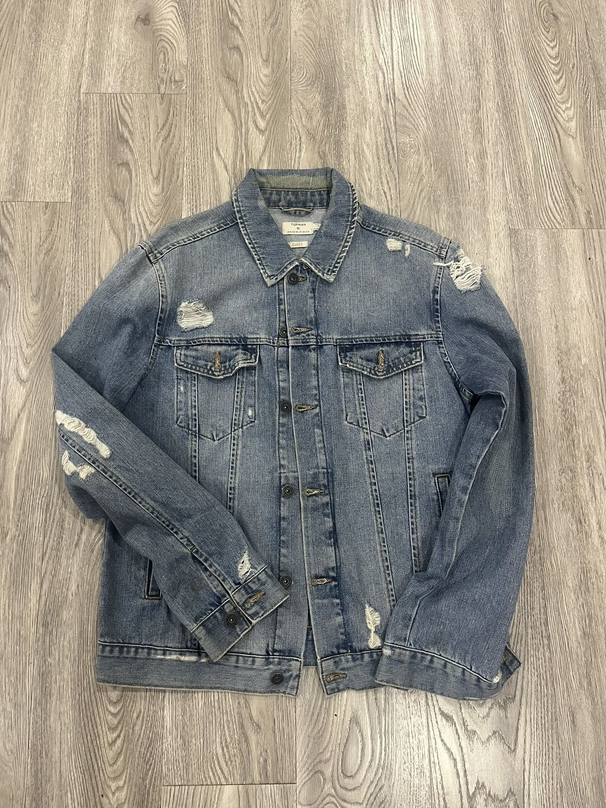Topman TOPMAN men’s denim jacket Size US M / EU 48-50 / 2 - 1 Thumbnail