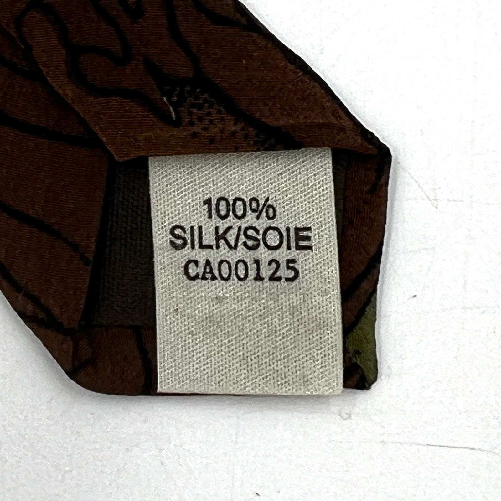 Bill Blass × Vintage Bill Blass Silk Tie Abstract Natural Floral Motif Brown Size ONE SIZE - 4 Thumbnail