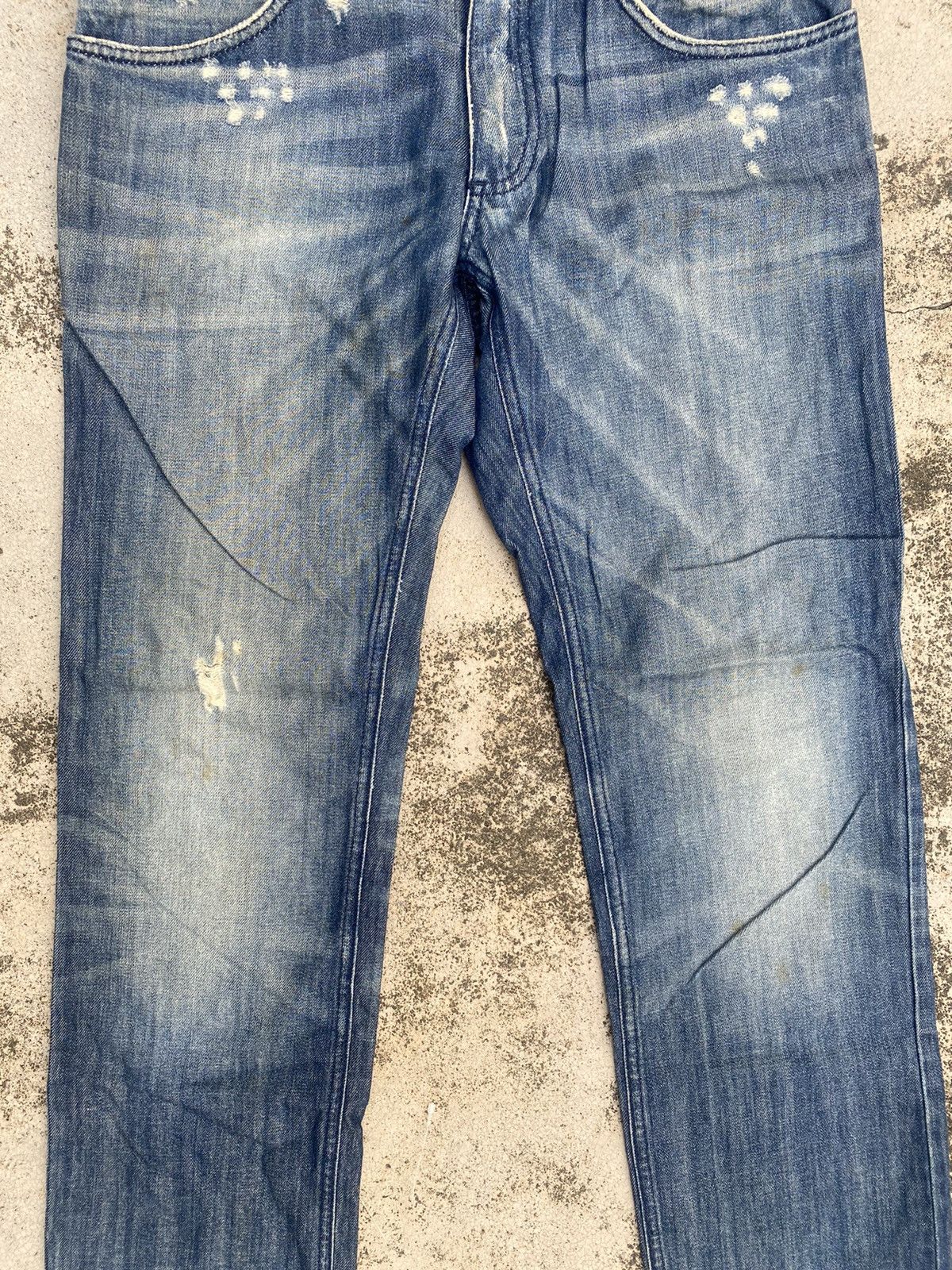 Designer × Dolce & Gabbana Dolce & Gabbana Distressed Faded Denim Jeans Size US 30 / EU 46 - 6 Thumbnail